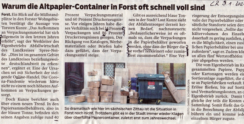 altpapier überfüllt